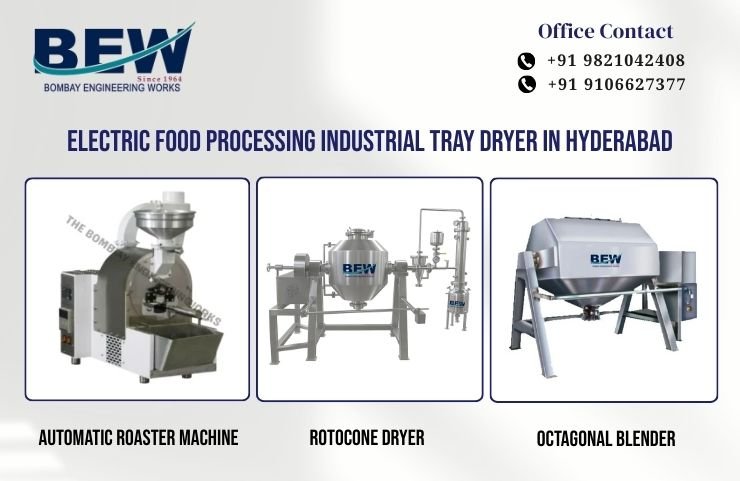 Electric Food Processing Industrial Tray Dryer in Hyderabad