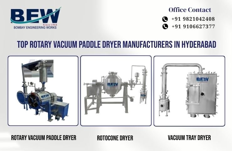 Top Rotary Vacuum Paddle Dryer Manufacturers in Hyderabad