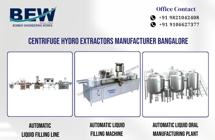 Centrifuge Hydro Extractors Manufacturer Bangalore