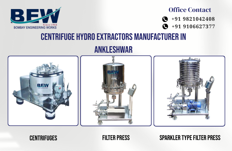 Centrifuge Hydro Extractors Manufacturer in Ankleshwar