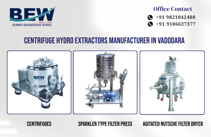 Centrifuge Hydro Extractors Manufacturer in Vadodara