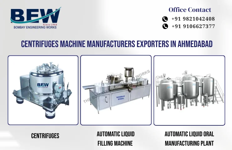 Centrifuges Machine Manufacturers Exporters in Ahmedabad