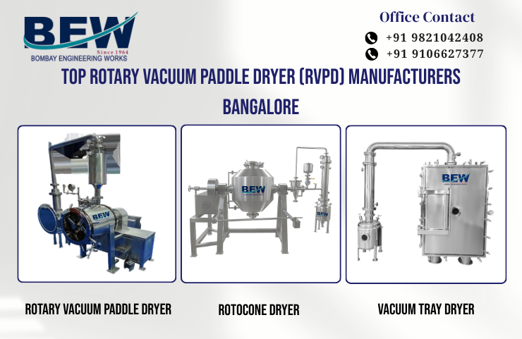 Top Rotary Vacuum Paddle Dryer (RVPD) Manufacturers Bangalore
