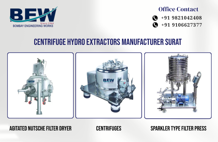 Centrifuge Hydro Extractors Manufacturer Surat
