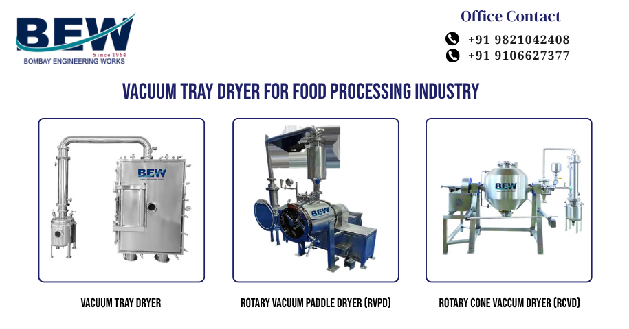 Vacuum Tray Dryer for Food Processing Industry