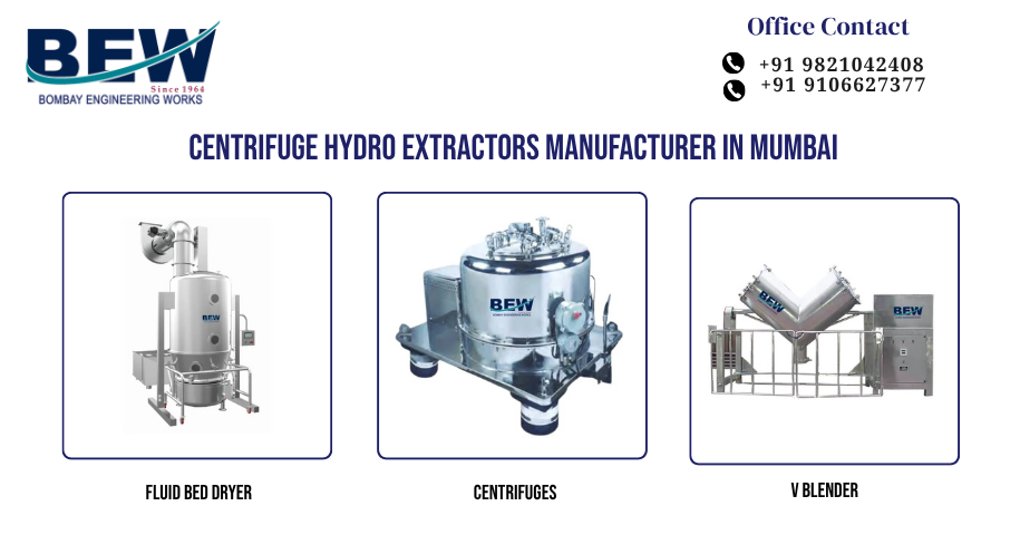 Centrifuge Hydro Extractors Manufacturer in Mumbai