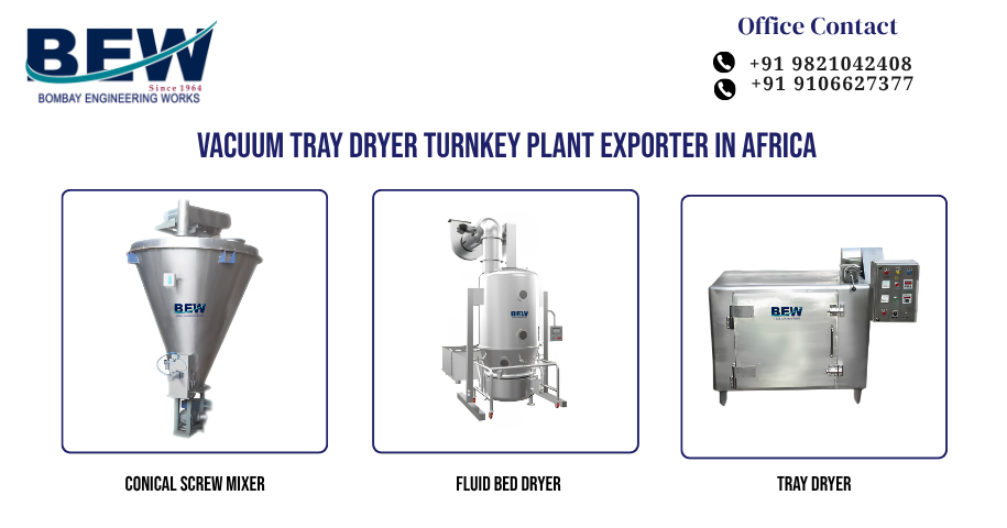 Vacuum Tray Dryer Turnkey Plant Exporter in Africa